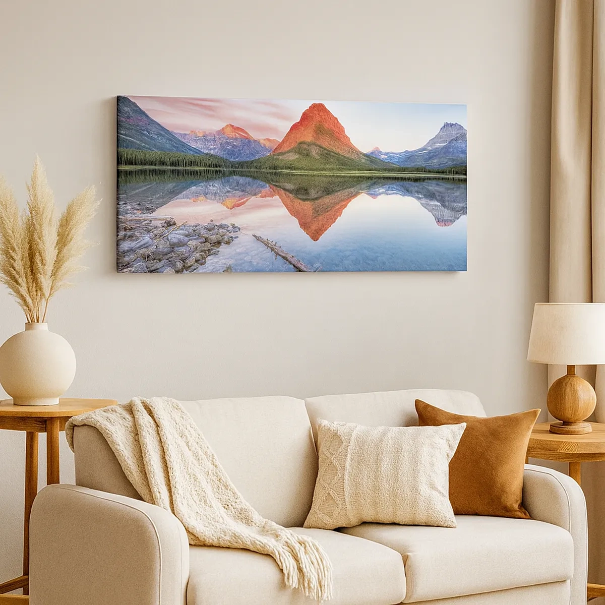 Canvastavla - Bild på duk - Glöd och kyla - 30x30 cm