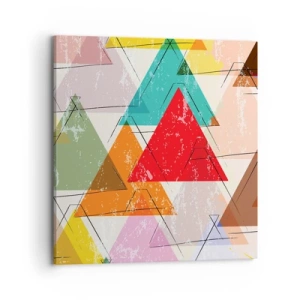 Canvastavla - Bild på duk - Tre gånger tre - 70x70 cm