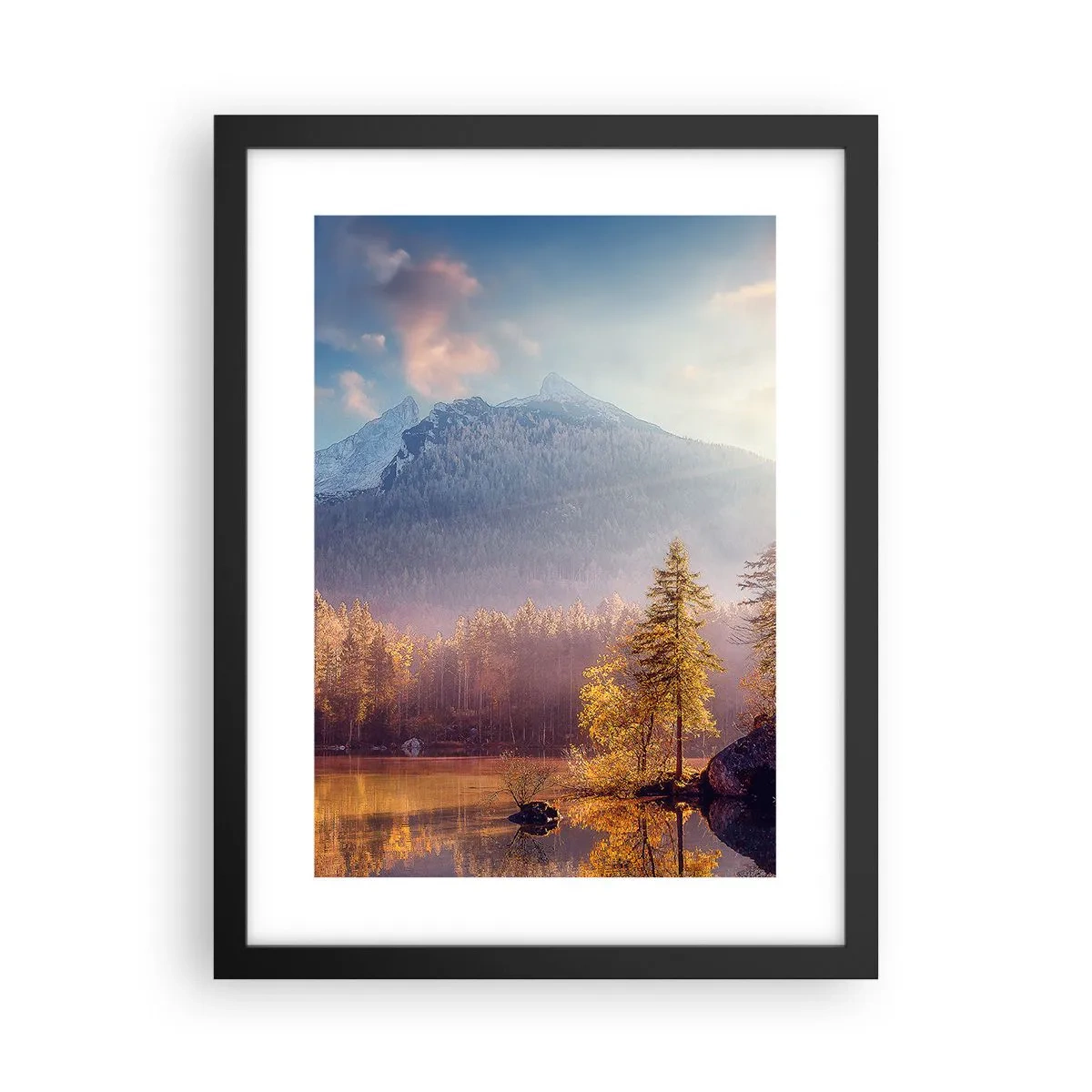 Affisch i svart ram - I berg och dalar - 30x40 cm