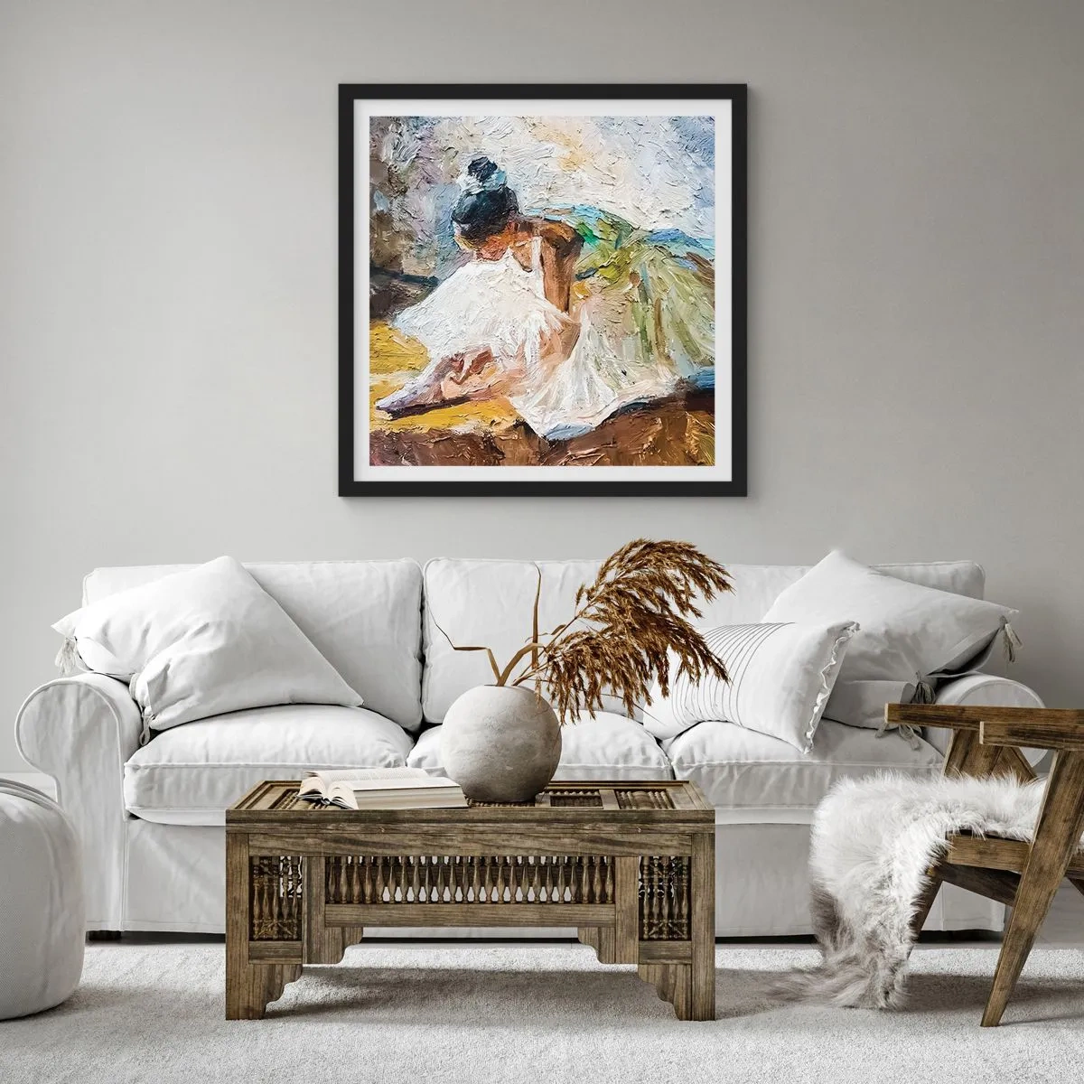 Affisch i svart ram - Från Degas tavla - 50x50 cm