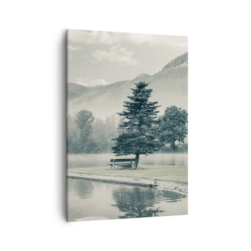 Canvastavla - Bild på duk - Sjön sover fortfarande - 50x70 cm