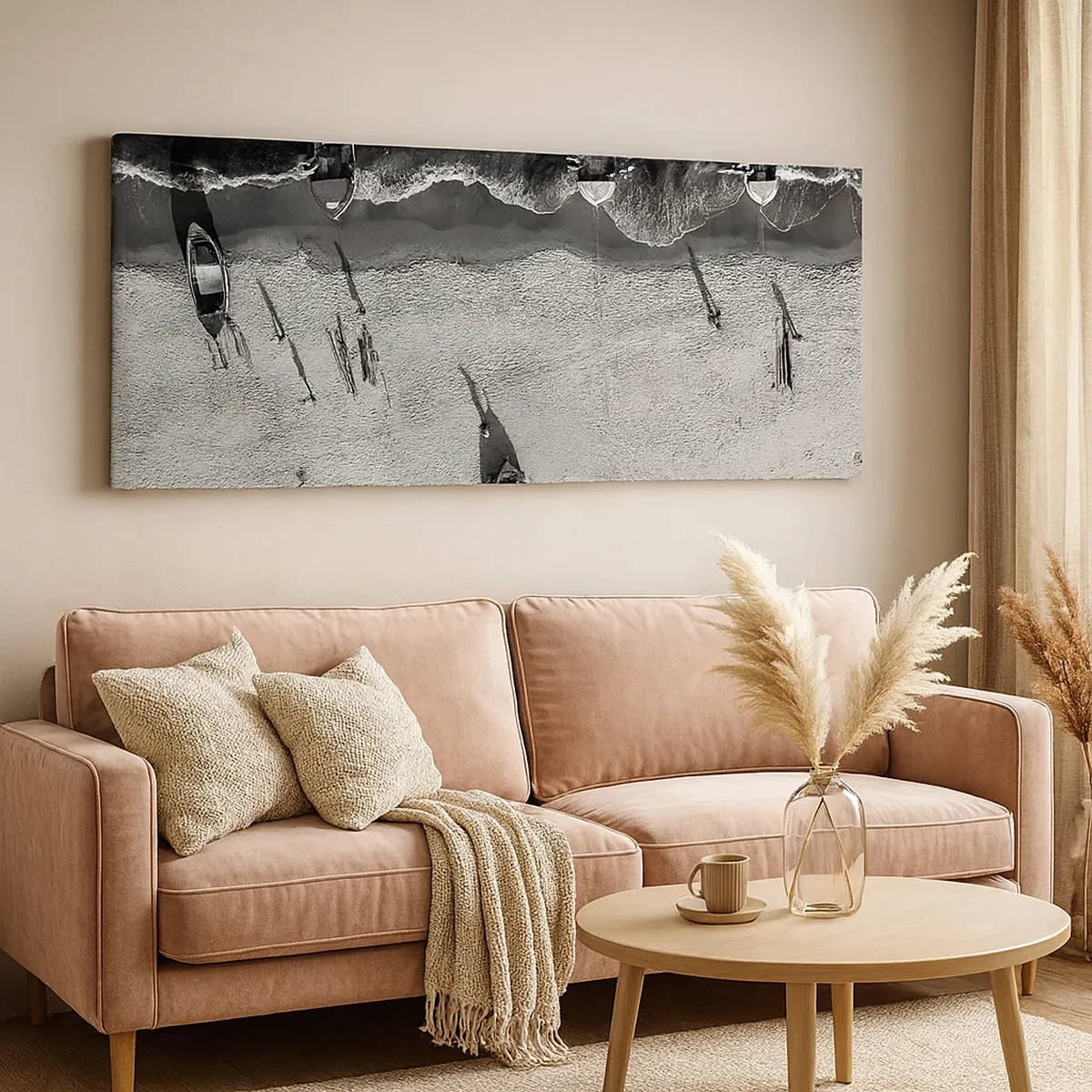 Canvastavla - Bild på duk - Fortfarande på stranden... - 30x30 cm