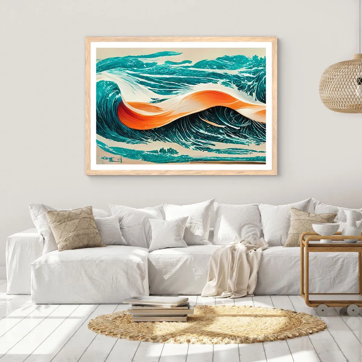 Affisch i ram av ljusek - Surfarens dröm - 40x30 cm
