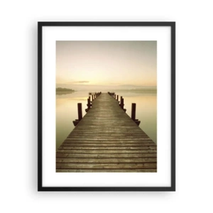 Affisch i svart ram - Förgryning, gryning, ljus - 40x50 cm