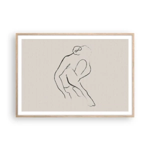 Affisch i ram av ljusek - Intim skiss - 100x70 cm