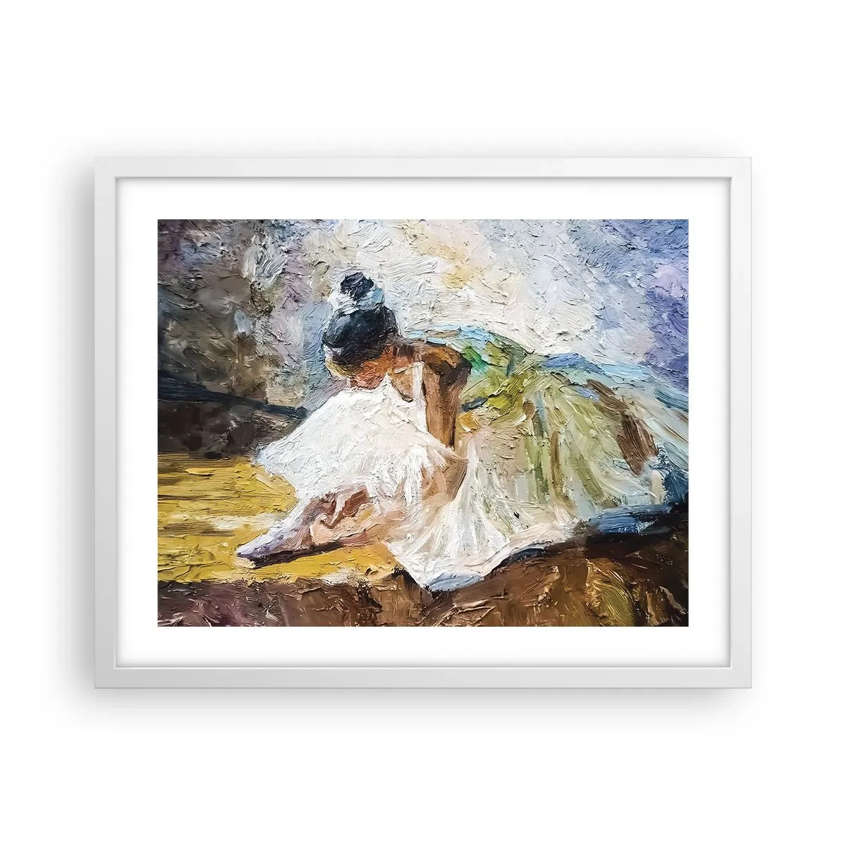 Affisch i vit ram - Från Degas tavla - 50x40 cm