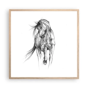 Affisch i ram av ljusek - Elegant trav - 60x60 cm
