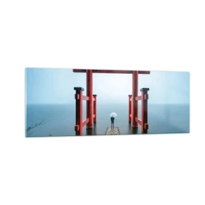 Glastavla - Bild på glas - Japansk begrundan - 140x50 cm