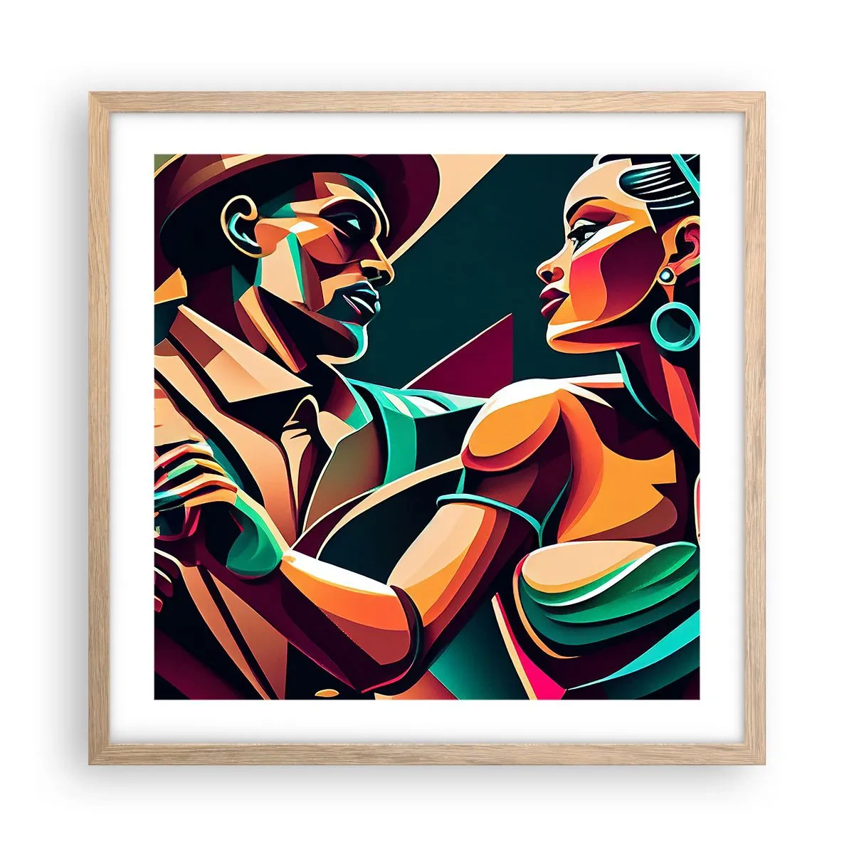 Affisch i ram av ljusek - I hjärtats rytm - 50x50 cm