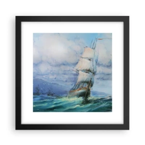 Affisch i svart ram - Goda vindar - 30x30 cm