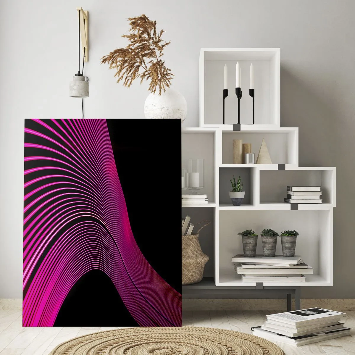 Glastavla - Bild på glas - Ljusets allé - 50x70 cm