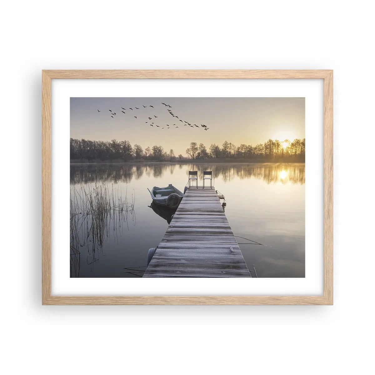 Affisch i ram av ljusek - Kommer tillbaka om en viss tid - 50x40 cm