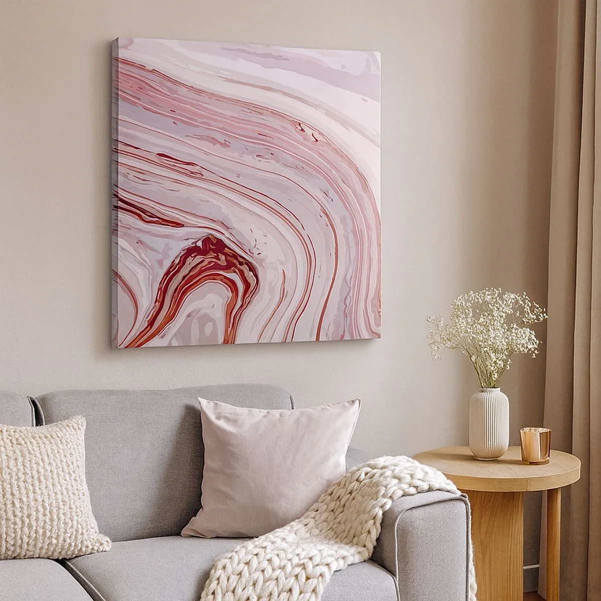 Canvastavla - Bild på duk - Rakt fram, sedan neråt åt höger - 30x30 cm