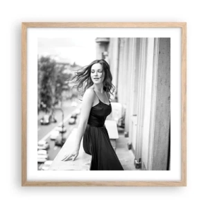 Affisch i ram av ljusek - Säkert en Parisbo - 50x50 cm