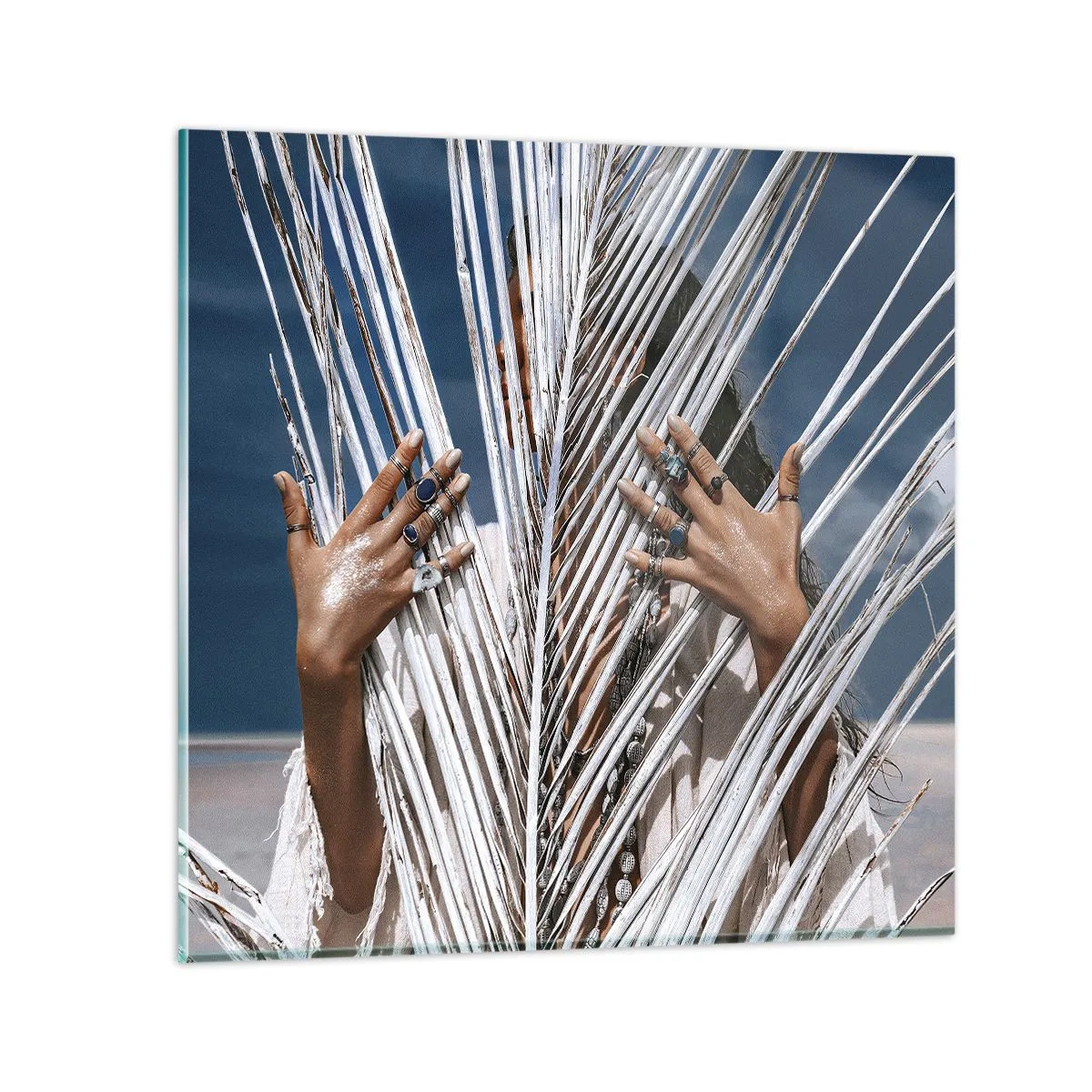 Glastavla - Bild på glas - Schamanens flickvän? - 40x40 cm