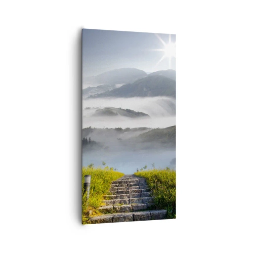 Canvastavla - Bild på duk - Upp mot molnen - 65x120 cm