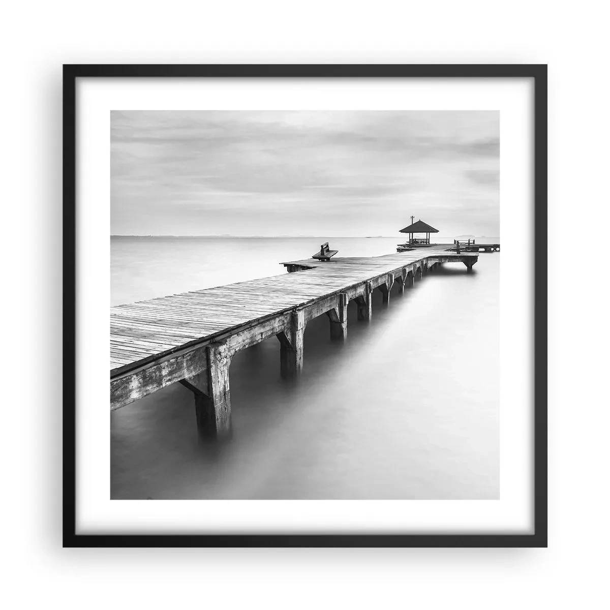 Affisch i svart ram - Ut i det oändliga - 50x50 cm