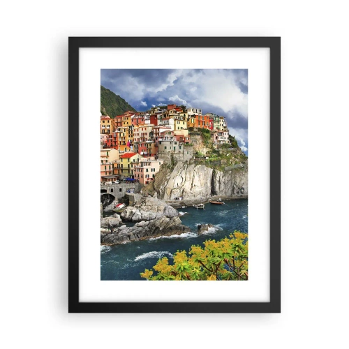 Affisch i svart ram - I bergets famn - 30x40 cm