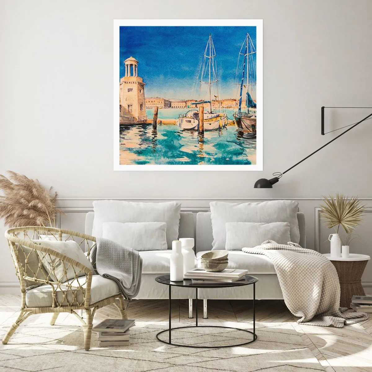 Affisch - Solig lagun - 60x60 cm