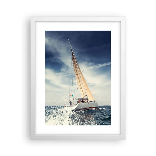 Affisch i vit ram - De hinner inte ikapp oss! - 30x40 cm