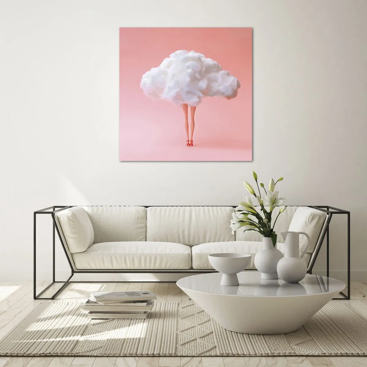 Glastavla - Bild på glas - Söt utfästelse - 70x70 cm