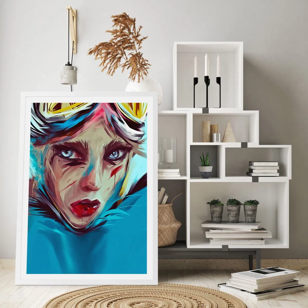 Affisch i vit ram - Vägkämpe - 50x70 cm