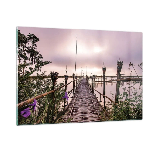 Glastavla - Bild på glas - Asiens lugn och tystnad - 120x80 cm