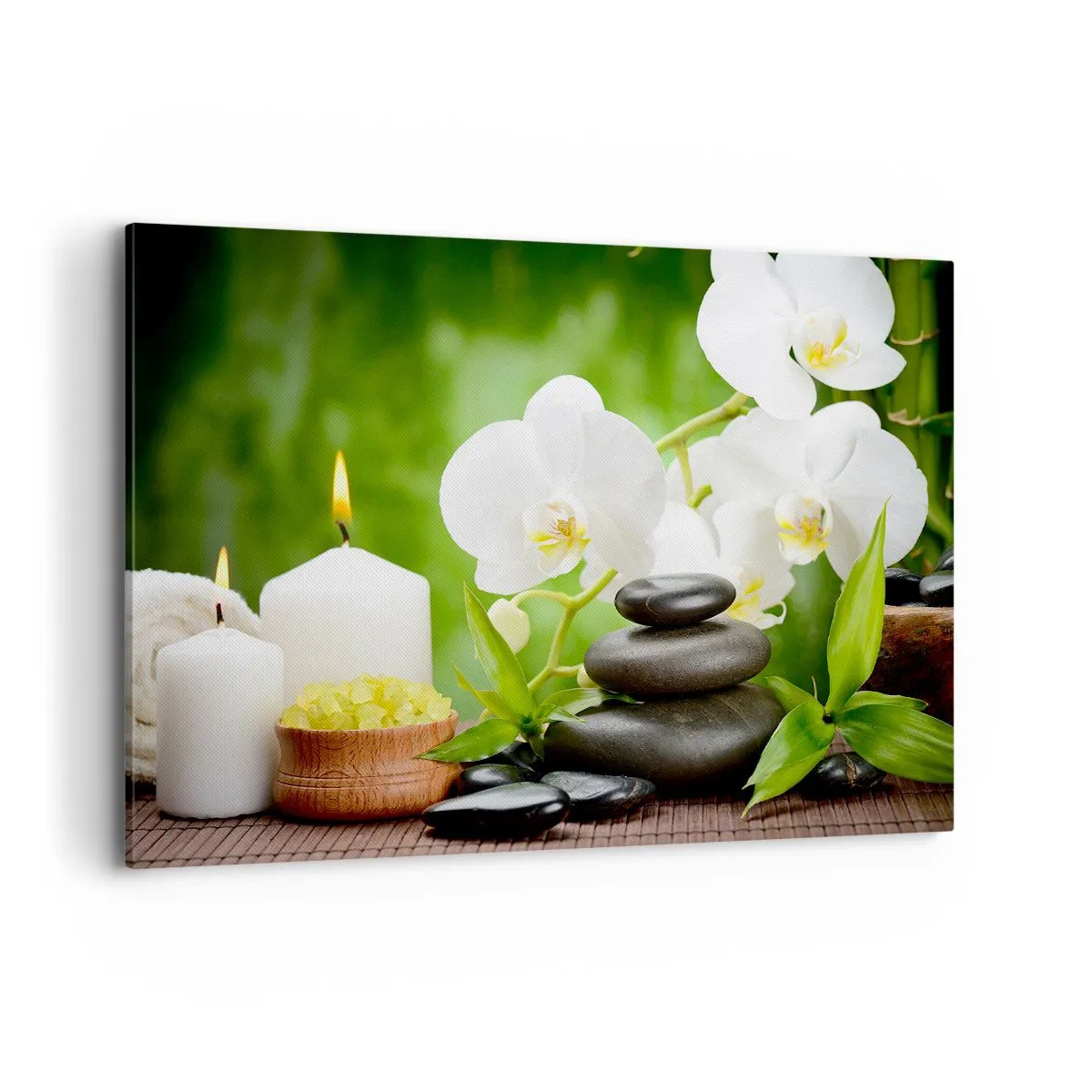 Canvastavla - Bild på duk - Doftande, blommig och lätt beröring - 100x70 cm