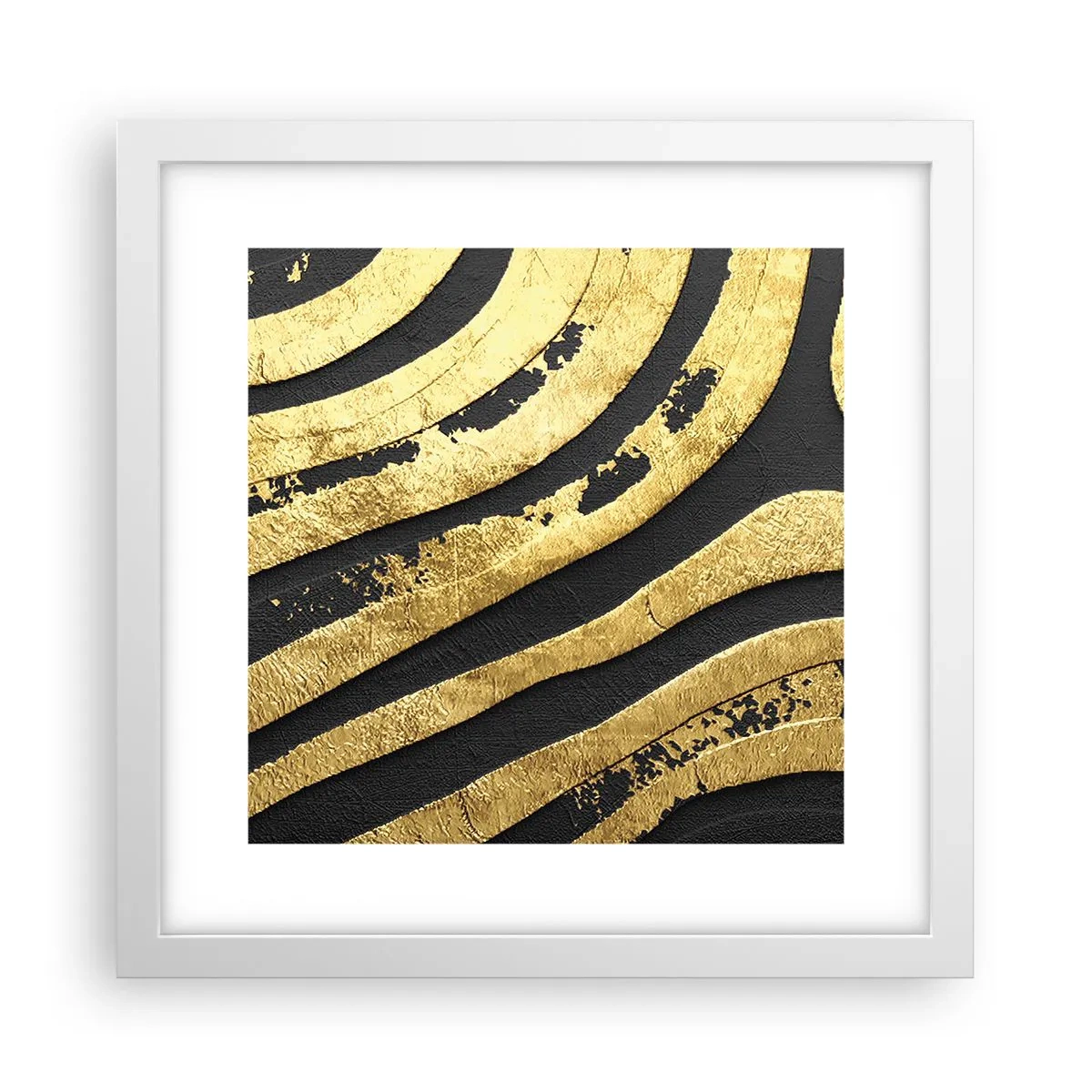 Affisch i vit ram - Allt flyter - 30x30 cm