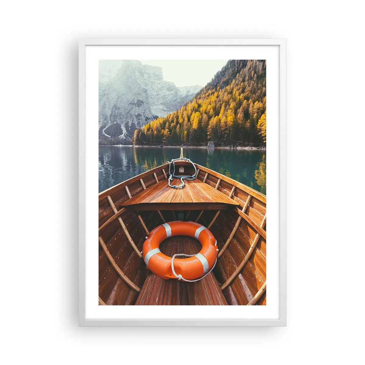 Affisch i vit ram - Utflykt i fjällen - 50x70 cm