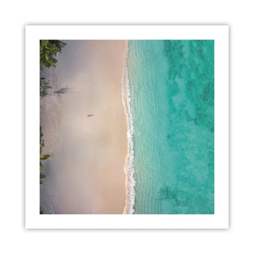 Affisch - En strand i paradiset - 50x50 cm