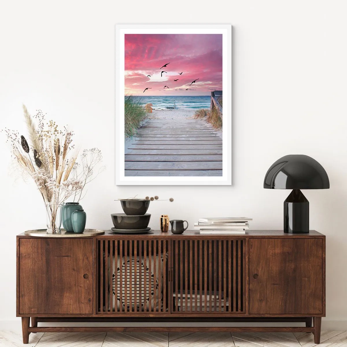 Affisch i vit ram - Östersjöimpression - 70x100 cm