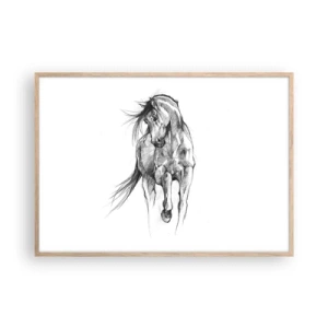 Affisch i ram av ljusek - Elegant trav - 100x70 cm