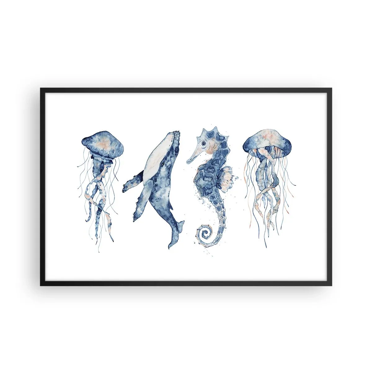 Affisch i svart ram - Havets under - 91x61 cm