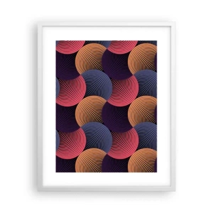 Affisch i vit ram - I en cirkulär rytm - 40x50 cm