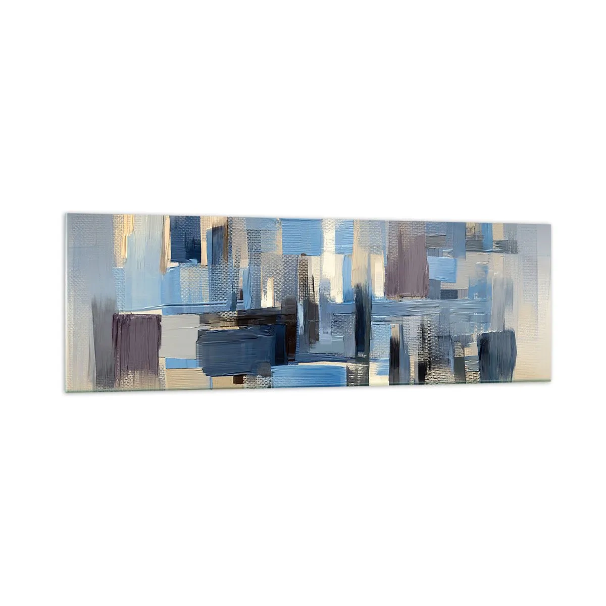 Glastavla - Bild på glas - Blå konstruktion - 160x50 cm