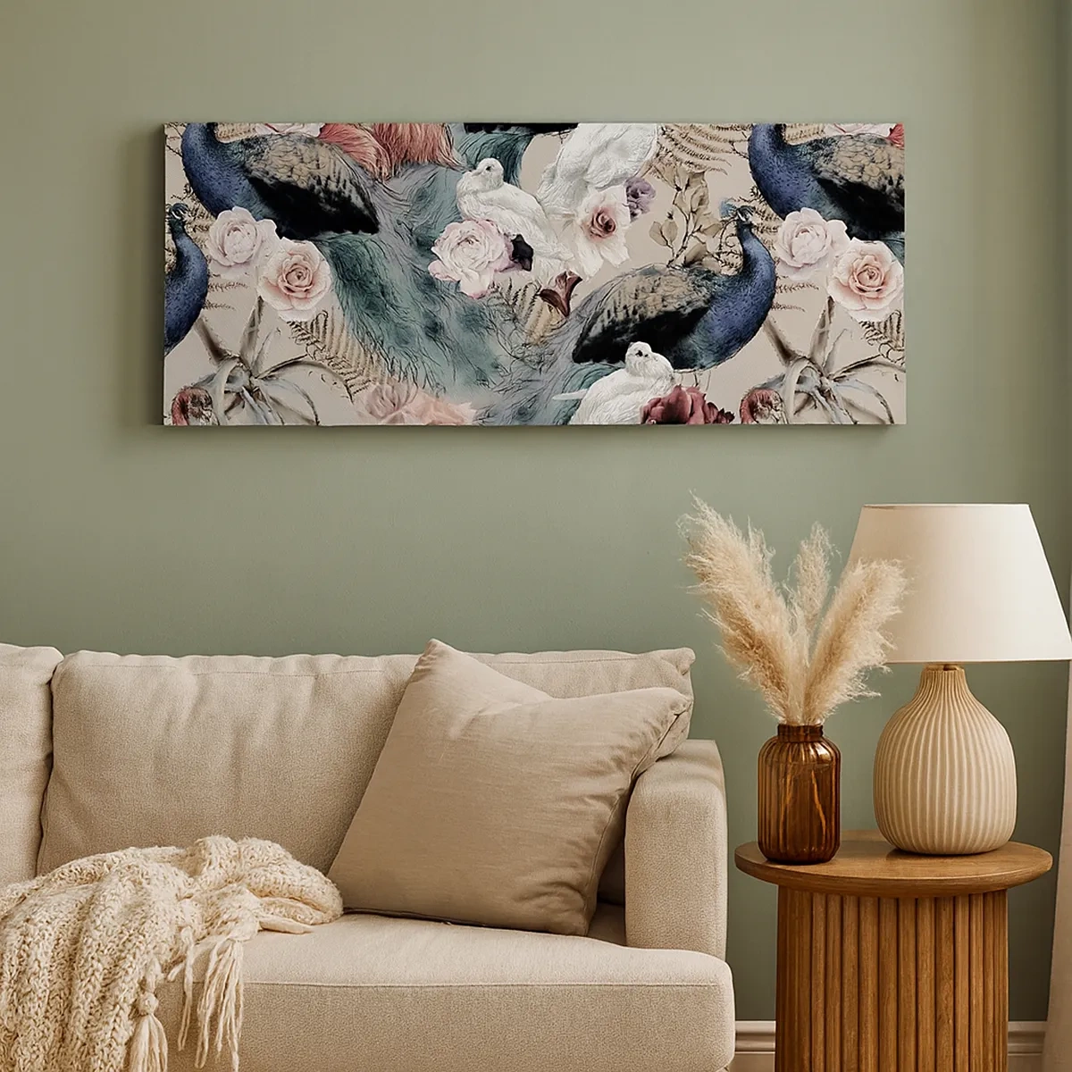 Canvastavla - Bild på duk - I palatsträdgården - 30x30 cm