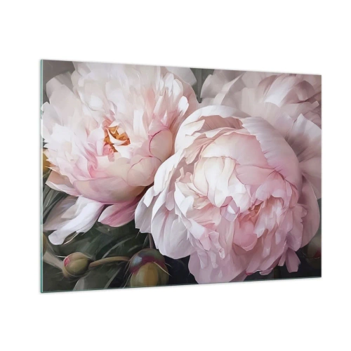 Glastavla - Bild på glas - Fast i blomning - 100x70 cm