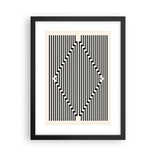Affisch i svart ram - Geometrisk illusion - 30x40 cm