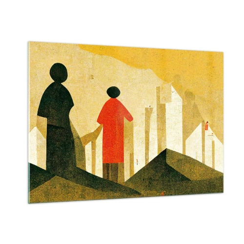 Glastavla - Bild på glas - Det är fortfarande långt kvar - 100x70 cm