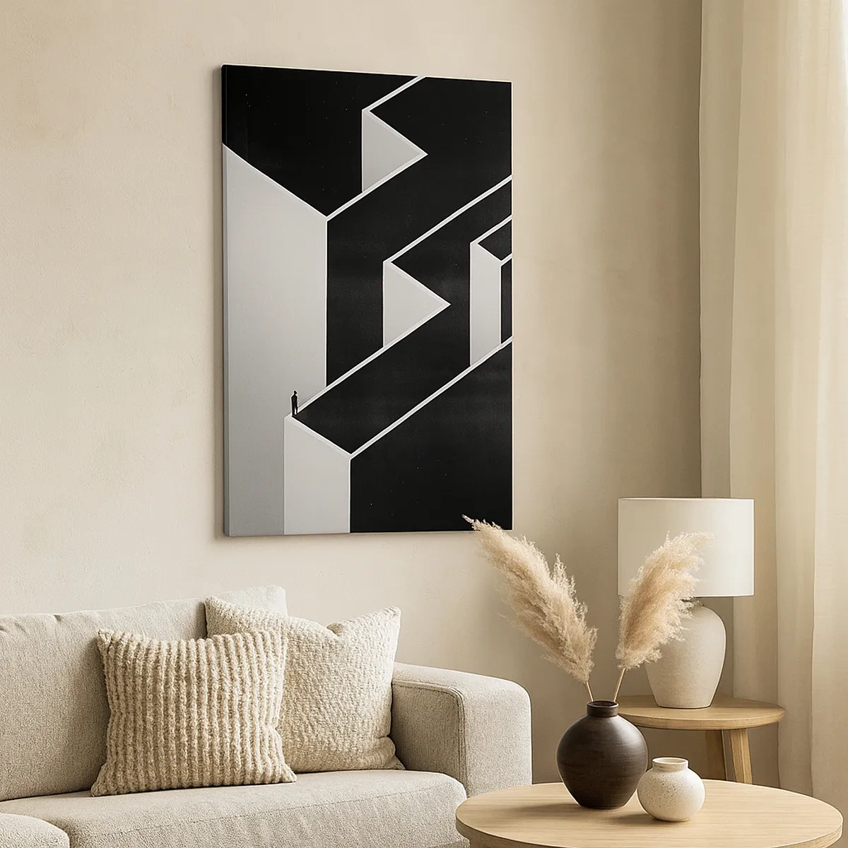 Canvastavla - Bild på duk - Ensamhet på toppen - 50x70 cm