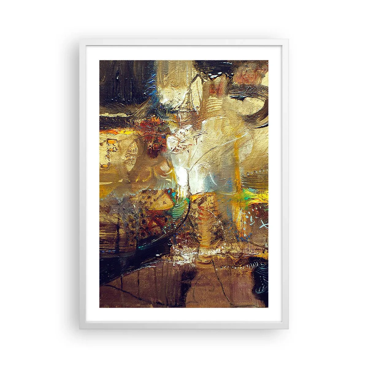 Affisch i vit ram - Kallt, varmare, hett - 50x70 cm