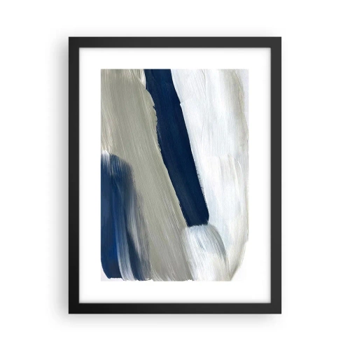 Affisch i svart ram - Möte med vitt - 30x40 cm