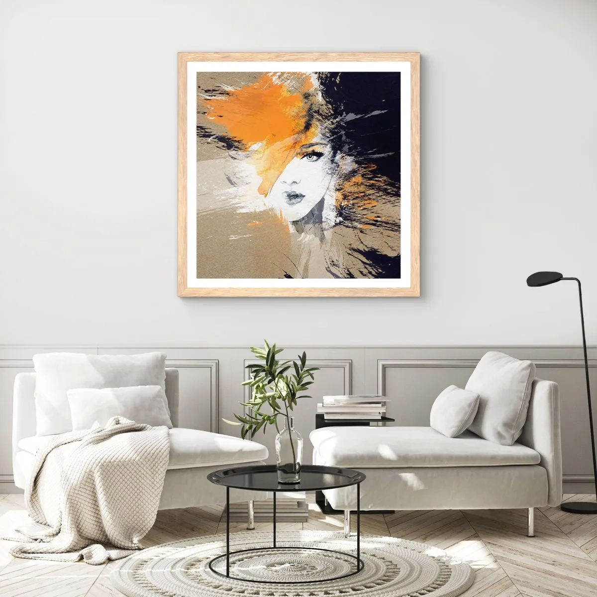 Affisch i ram av ljusek - Och så blir det ljus - 60x60 cm