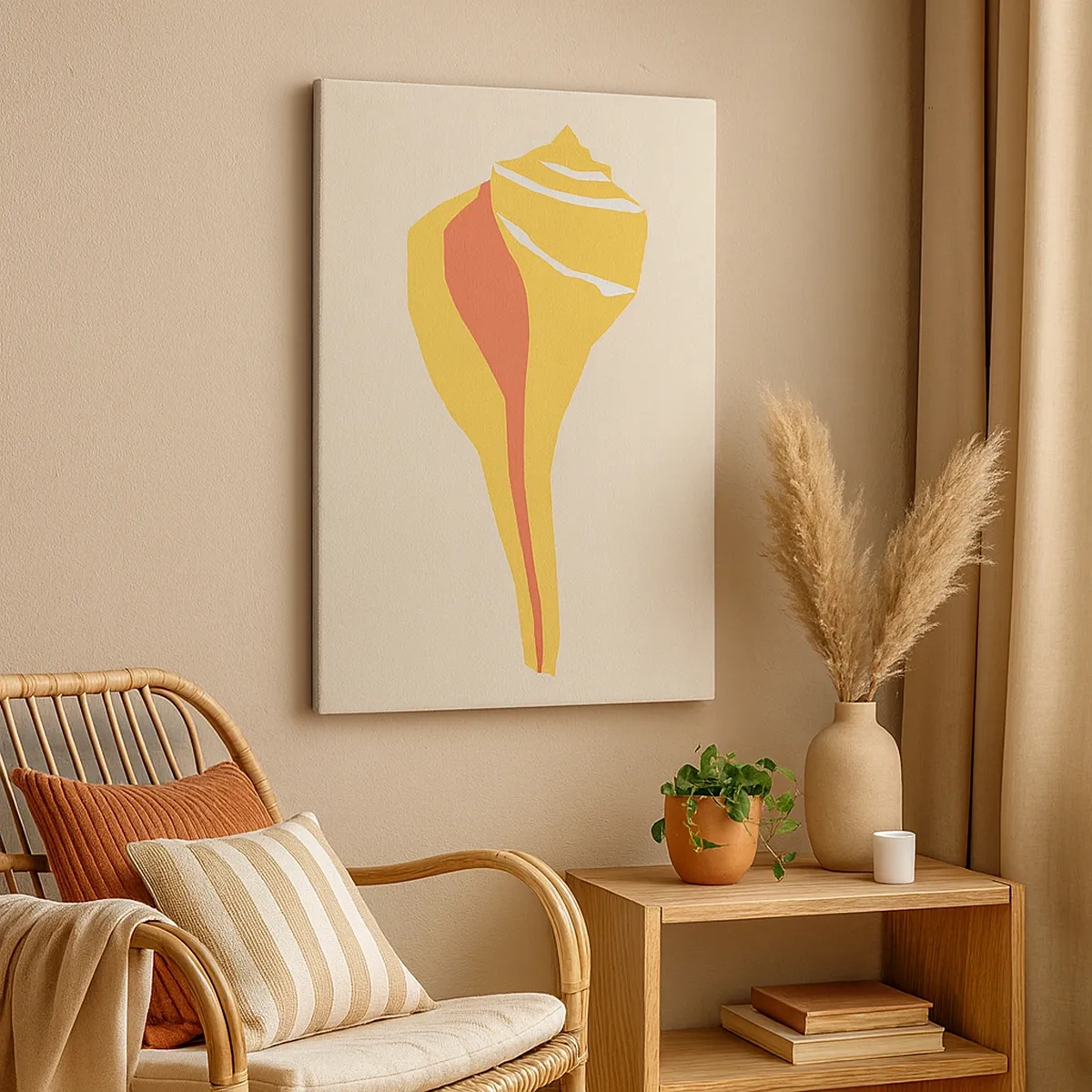 Canvastavla - Bild på duk - Organisk abstraktion - tillväxt - 50x70 cm