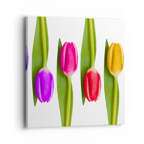 Canvastavla - Bild på duk - Regnbågskomposition - 40x40 cm