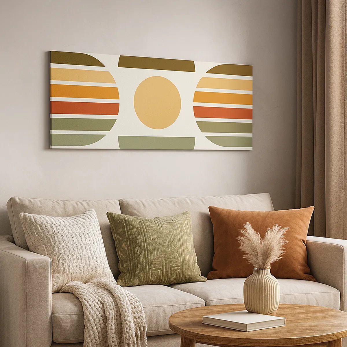 Canvastavla - Bild på duk - I jordens färger - 30x30 cm