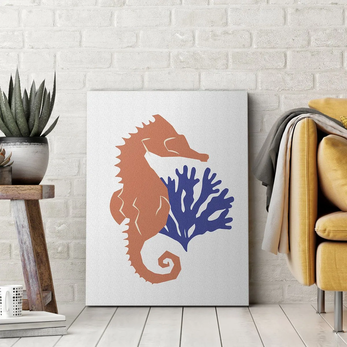 Canvastavla - Bild på duk - På en äng under vattnet - 45x80 cm