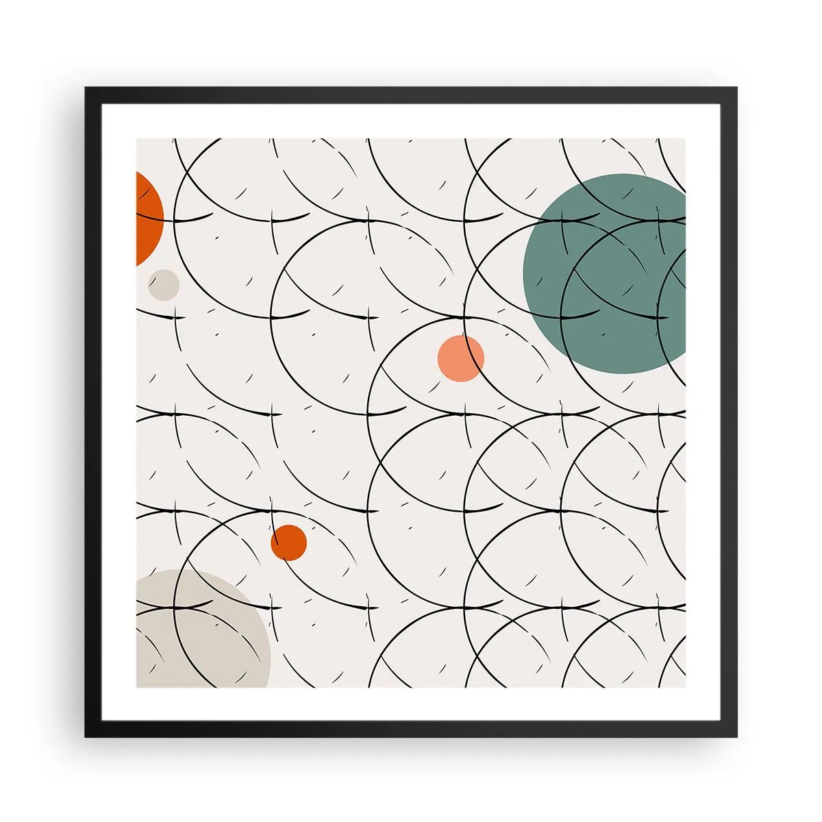 Affisch i svart ram - I popkonstens anda - 60x60 cm