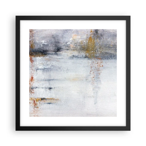 Affisch i svart ram - Bakom luftridån - 40x40 cm